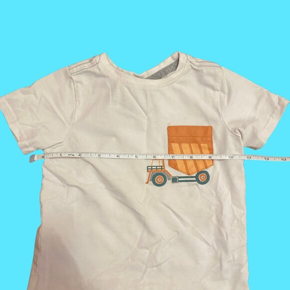 Tommy Bahama Baby Boys 18M White Graphic Tee – Dump Truck Pocket Design - Picture 4 of 7